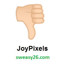 Thumbs Down: Light Skin Tone on JoyPixels 4.0