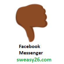 Thumbs Down: Medium-Dark Skin Tone on Facebook Messenger 1.0