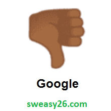 Thumbs Down: Medium-Dark Skin Tone on Google Android 8.0