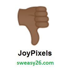Thumbs Down: Medium-Dark Skin Tone on JoyPixels 4.0