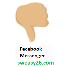 Thumbs Down: Medium-Light Skin Tone on Facebook Messenger 1.0