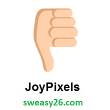 Thumbs Down: Medium-Light Skin Tone on JoyPixels 2.0