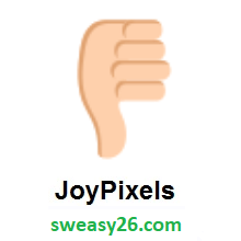 Thumbs Down: Medium-Light Skin Tone on JoyPixels 2.1