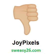 Thumbs Down: Medium-Light Skin Tone on JoyPixels 4.0
