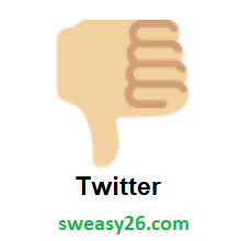 Thumbs Down: Medium-Light Skin Tone on Twitter Twemoji 2.4