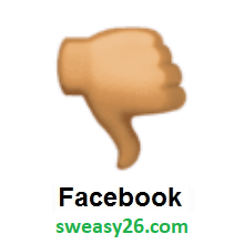 Thumbs Down: Medium Skin Tone on Facebook 3.0