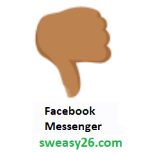 Thumbs Down: Medium Skin Tone on Facebook Messenger 1.0