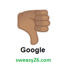 Thumbs Down: Medium Skin Tone on Google Android 8.0