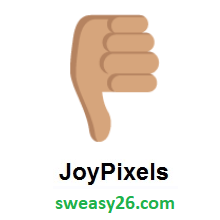 Thumbs Down: Medium Skin Tone on JoyPixels 2.0
