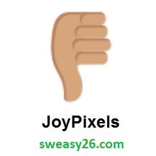 Thumbs Down: Medium Skin Tone on JoyPixels 2.1