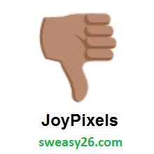 Thumbs Down: Medium Skin Tone on JoyPixels 3.0
