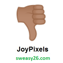 Thumbs Down: Medium Skin Tone on JoyPixels 4.0