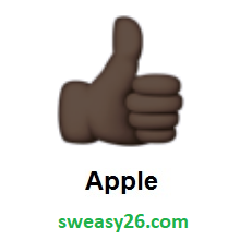 Thumbs Up: Dark Skin Tone on Apple iOS 8.3