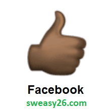 Thumbs Up: Dark Skin Tone on Facebook 3.0