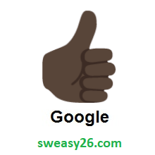 Thumbs Up: Dark Skin Tone on Google Android 7.0