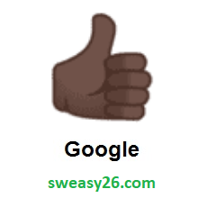 Thumbs Up: Dark Skin Tone on Google Android 8.0