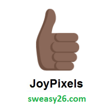 Thumbs Up: Dark Skin Tone on JoyPixels 2.0