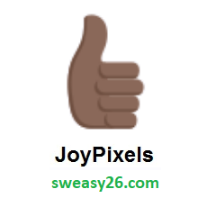 Thumbs Up: Dark Skin Tone on JoyPixels 2.1