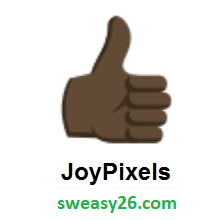 Thumbs Up: Dark Skin Tone on JoyPixels 3.0