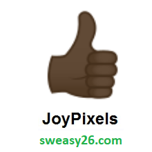 Thumbs Up: Dark Skin Tone on JoyPixels 4.0