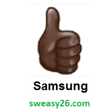 Thumbs Up: Dark Skin Tone on Samsung Experience 9.0
