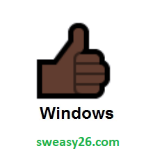 Thumbs Up: Dark Skin Tone on Microsoft Windows 10 Anniversary Update