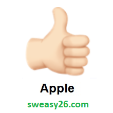 Thumbs Up: Light Skin Tone on Apple iOS 10.2