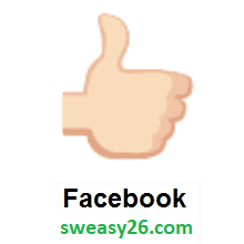 Thumbs Up: Light Skin Tone on Facebook 2.0