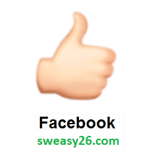 Thumbs Up: Light Skin Tone on Facebook 3.0