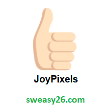 Thumbs Up: Light Skin Tone on JoyPixels 2.0