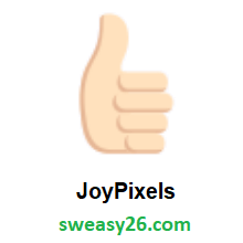 Thumbs Up: Light Skin Tone on JoyPixels 2.1
