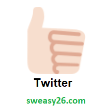 Thumbs Up: Light Skin Tone on Twitter Twemoji 2.0