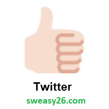 Thumbs Up: Light Skin Tone on Twitter Twemoji 2.4