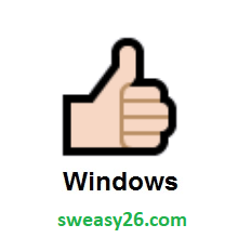 Thumbs Up: Light Skin Tone on Microsoft Windows 10 Anniversary Update