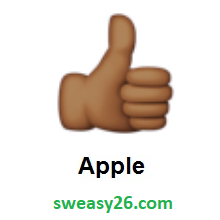 Thumbs Up: Medium-Dark Skin Tone on Apple iOS 8.3