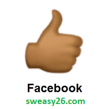 Thumbs Up: Medium-Dark Skin Tone on Facebook 3.0