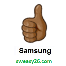 Thumbs Up: Medium-Dark Skin Tone on Samsung TouchWiz 7.0