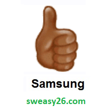 Thumbs Up: Medium-Dark Skin Tone on Samsung Experience 9.0