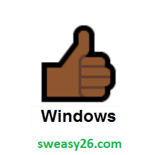 Thumbs Up: Medium-Dark Skin Tone on Microsoft Windows 10 Anniversary Update