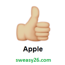 Thumbs Up: Medium-Light Skin Tone on Apple iOS 8.3