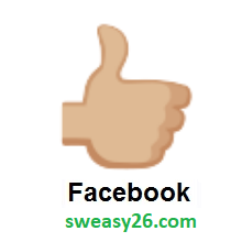 Thumbs Up: Medium-Light Skin Tone on Facebook 2.0