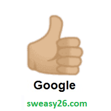 Thumbs Up: Medium-Light Skin Tone on Google Android 8.0