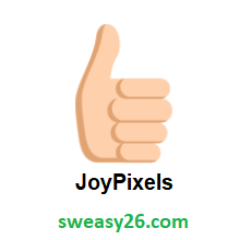 Thumbs Up: Medium-Light Skin Tone on JoyPixels 2.0