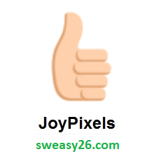 Thumbs Up: Medium-Light Skin Tone on JoyPixels 2.1