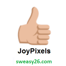 Thumbs Up: Medium-Light Skin Tone on JoyPixels 3.0
