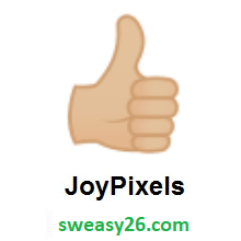 Thumbs Up: Medium-Light Skin Tone on JoyPixels 4.0