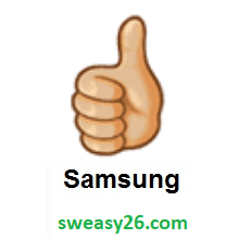 Thumbs Up: Medium-Light Skin Tone on Samsung TouchWiz 7.0