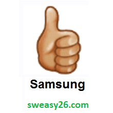 Thumbs Up: Medium-Light Skin Tone on Samsung Experience 9.0