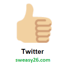 Thumbs Up: Medium-Light Skin Tone on Twitter Twemoji 2.4