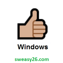 Thumbs Up: Medium-Light Skin Tone on Microsoft Windows 10 Anniversary Update